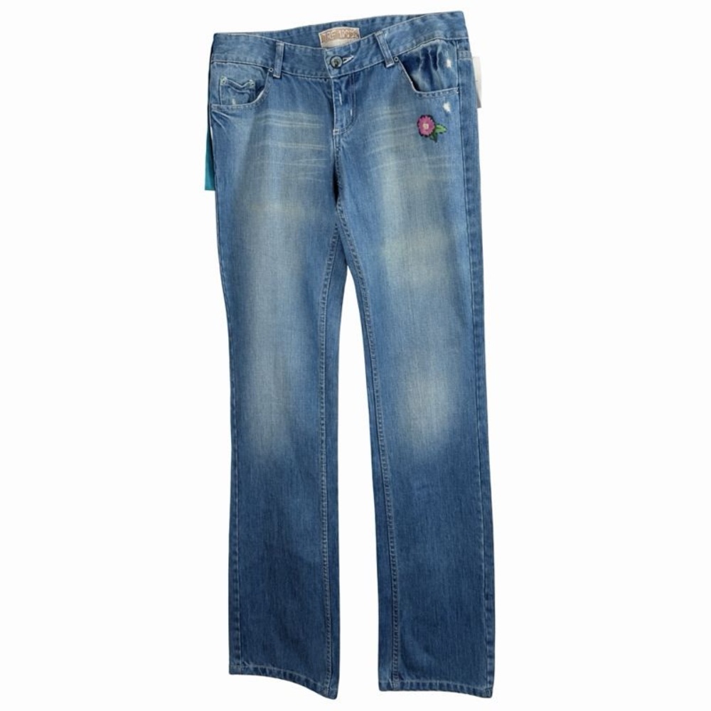 ZARA TRF Floral Embroidered Bootcut Jeans NWT Size 10 – Extra Long‎ Inseam